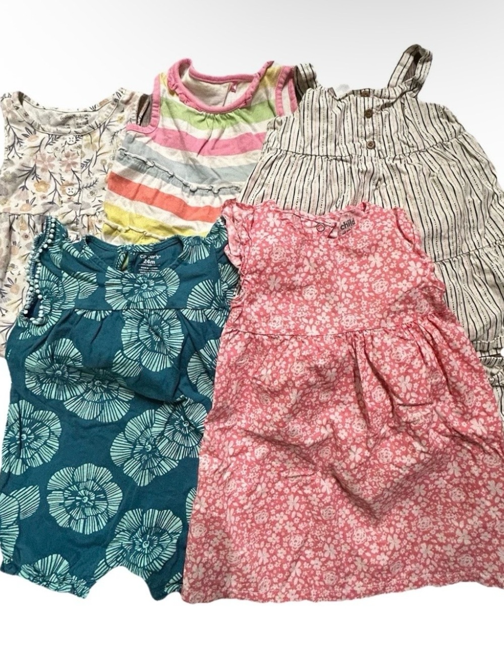 Toddler Girl Summer Clothing Tank Tops Dresses Rompers Size 18-24 Months